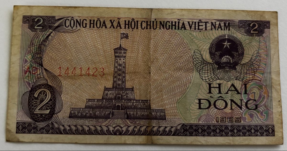 Banconote: Vietnam 2 Dong 1985 – Usato da Algetshausen venduto da Carrhard