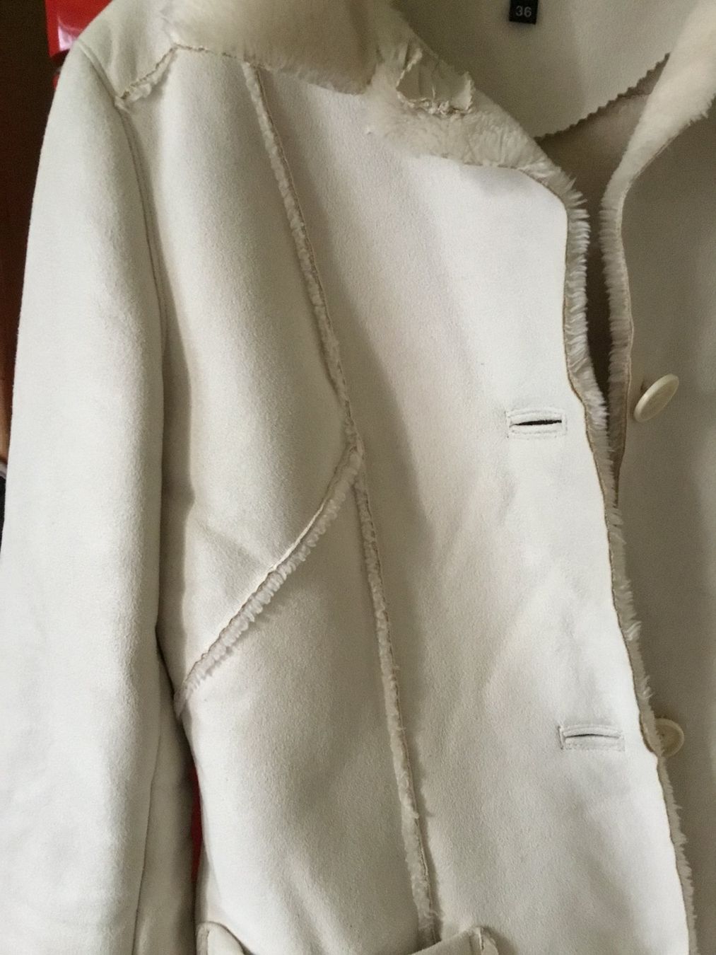 Essentiel Antwerp Mäntel: Wintermantel weiss Lammfell-Optik kuschelig – Neu (gemäss Beschreibung) aus Wettswil von ann_hd9g 4