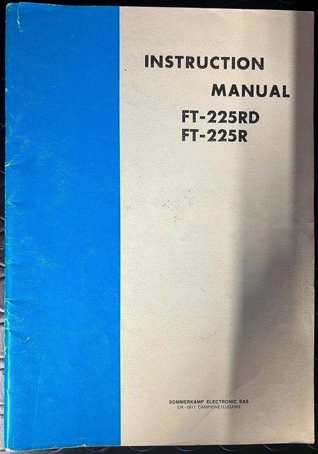 Libri: FT-225 Instruction Manual – Usato da Rothrist venduto da Fsuser