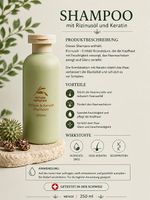 Shampoo mit Keratin, Rizinusöl und Seidenproteinen