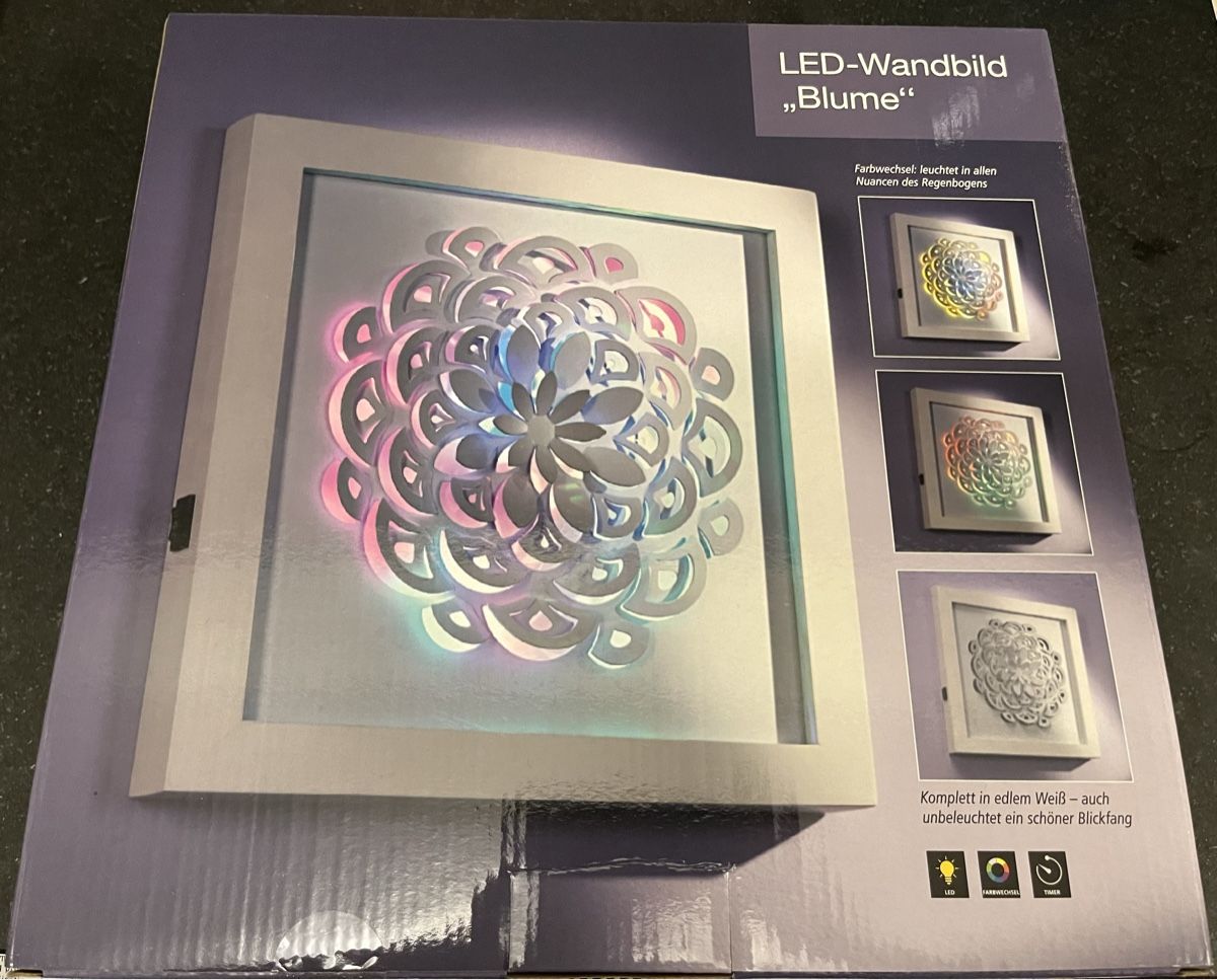 Foto & Immagini: LED Wand-Bild Blume neu – Nuovo e nell'imballaggio originale da Kriens venduto da Honey79