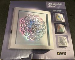 LED Wand-Bild Blume neu