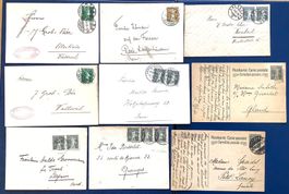 1912-21 / 5 Briefe und 4 Postkarten mit Tellknabe