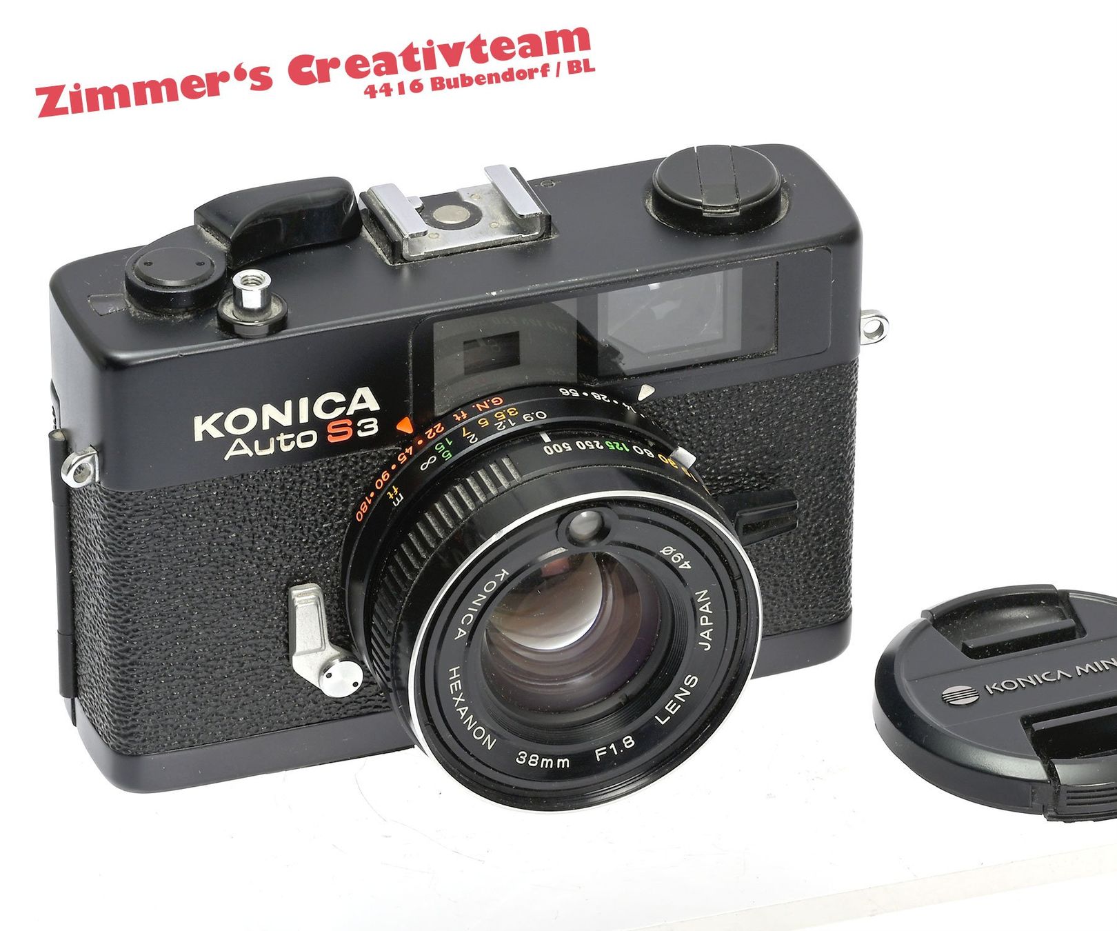 Konica Fotocamera: Konica Auto 35S mit Hexanon 38mm 1.8 – Usato da Bubendorf venduto da zimmers_creativteam
