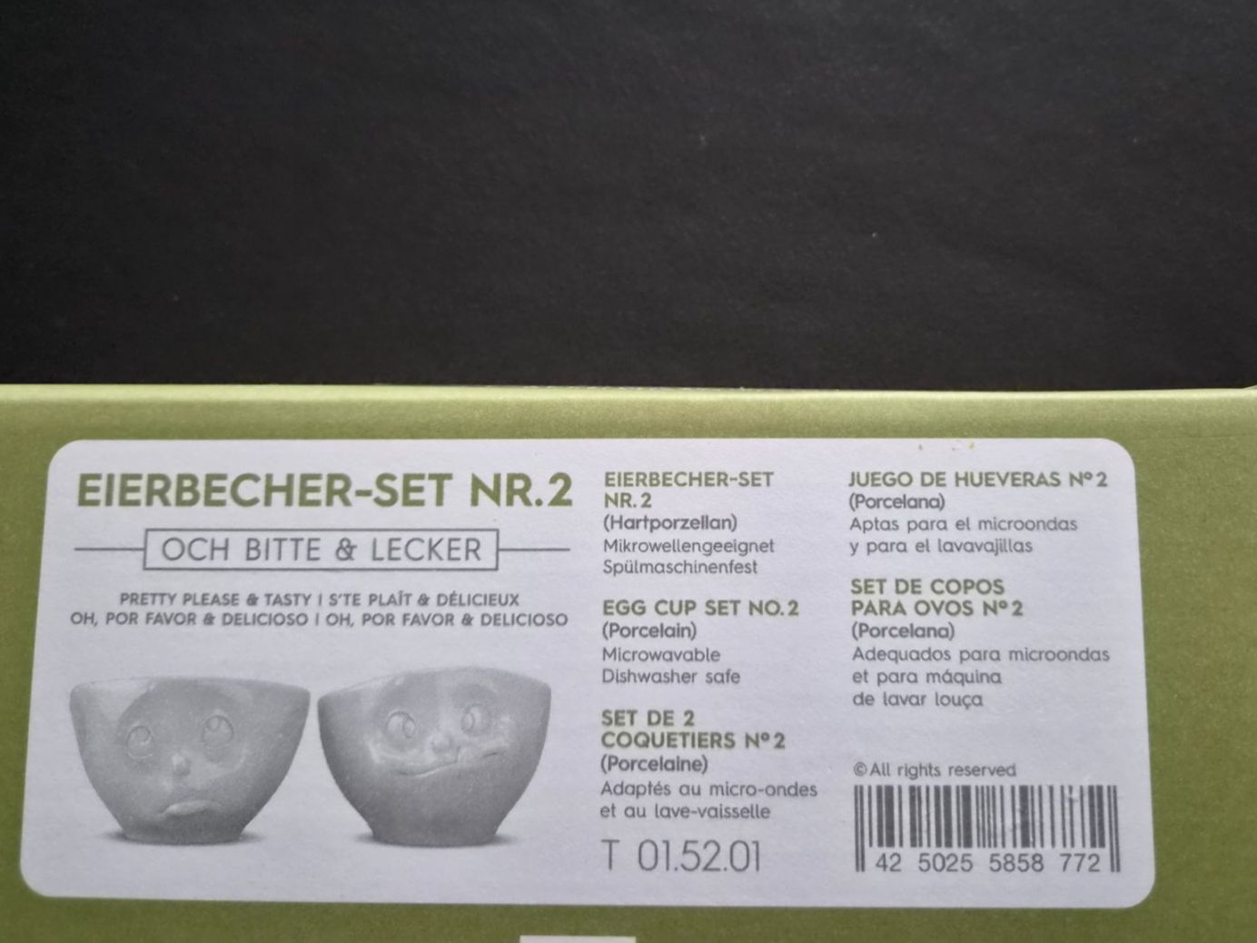 Sonstiges Geschirr: Fiftyeight Eierbecher Och Bitte/Lecker Weiß 2 St. – Gebraucht aus Würenlos von Marsyb 1