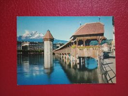 Luzern Kapellbrücke mit Pilatus