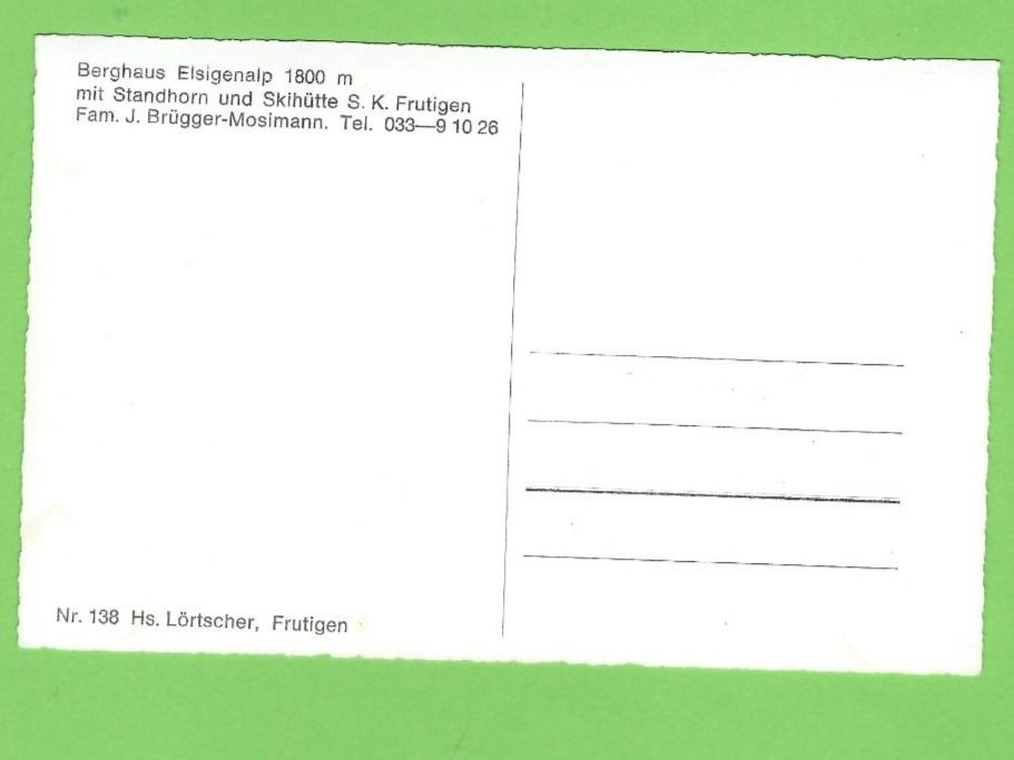 Cartoline postali: Berghaus Elsigenalp – Nuovo (secondo la descrizione) da Zürich venduto da t24_de 1