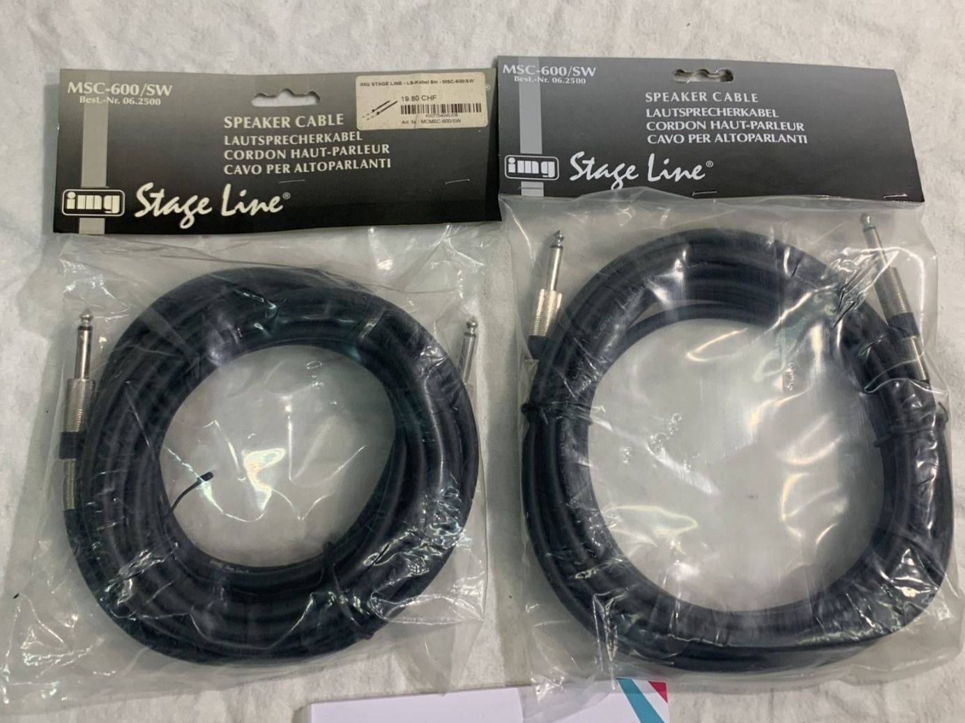 Cavi: 2x Klinken Kabel 6m Monacor (s721) – Nuovo e nell'imballaggio originale da Däniken SO venduto da Profog1 1