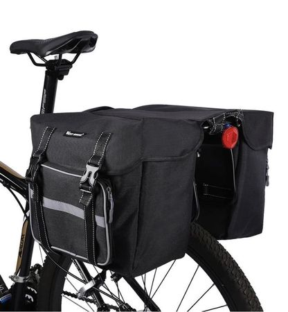 Fahrrad Zweifach Gepäckträgertasche Doppel-Seitentasche 25L