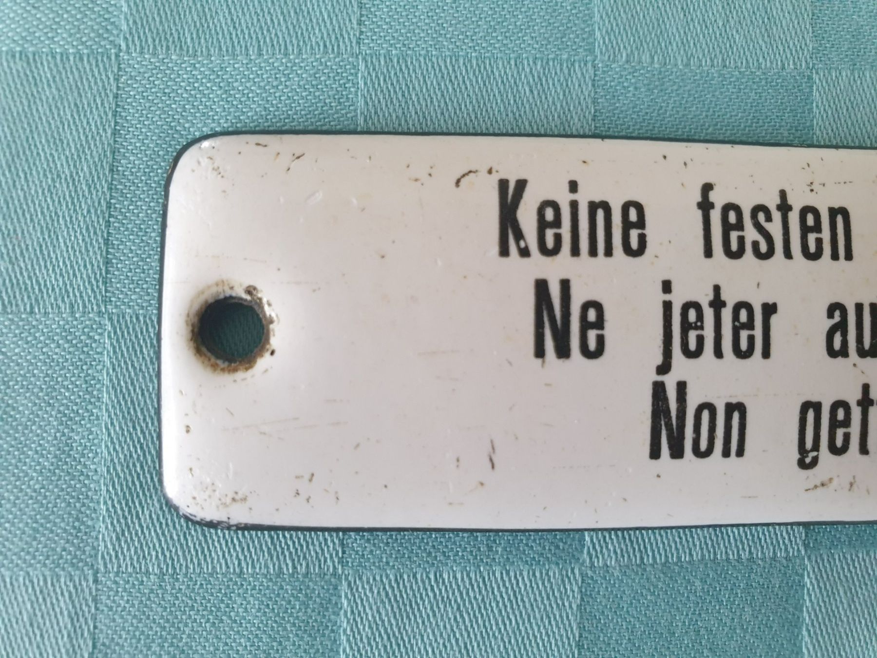 SBB/CFF/FFS Insegne: altes Email Schild Zug SBB Wagen – Usato da Mörschwil venduto da spirspi 1