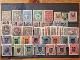 Ukraine Briefmarken auf Karte K2 Zustand gemäss Bilder