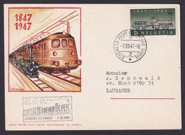 1947, Maximumkarte Nr. 277, Spanisch Brötlibahn, TdB