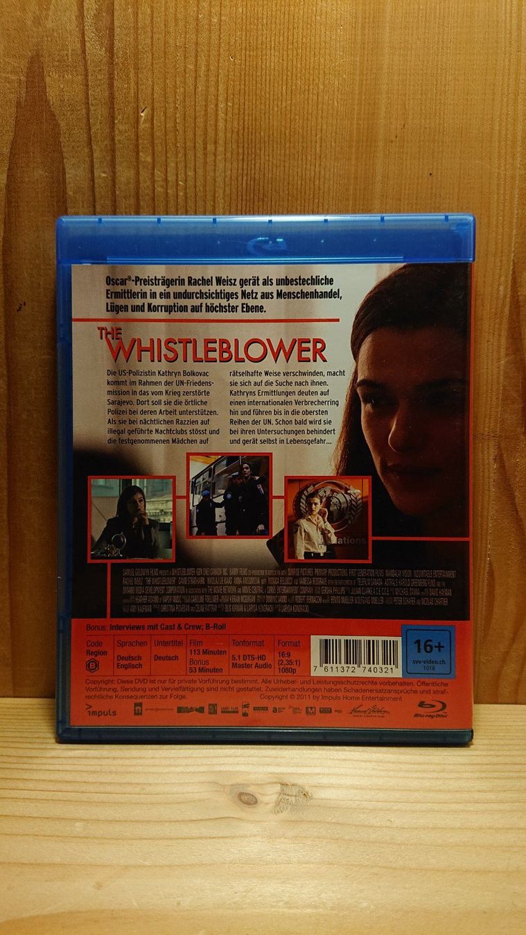 Alle DVDs: THE WHISTLEBLOWER Blu-Ray mit Rachel Weisz – Gebraucht aus Wilderswil von Exebub 1