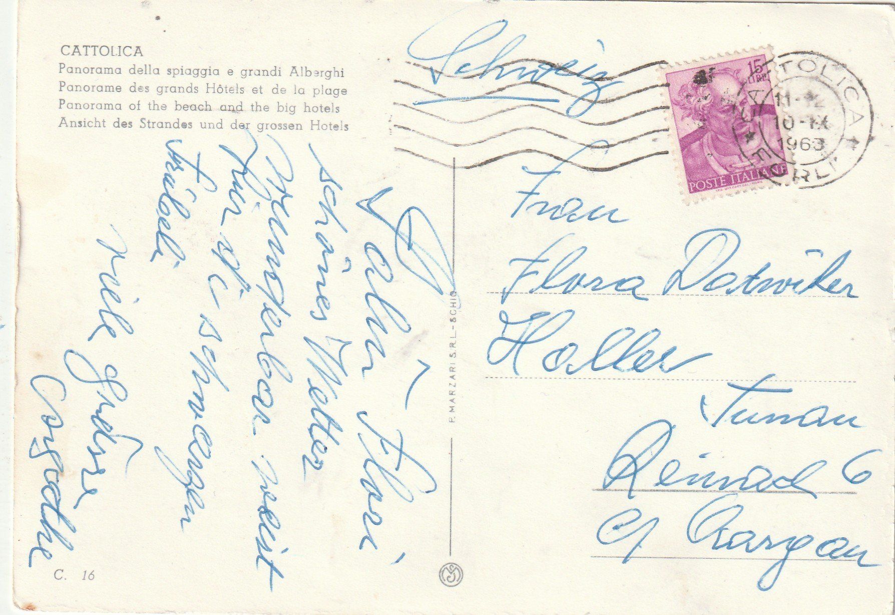 Cartoline postali: Meeres-Strandbad – Usato da Lumbrein venduto da made02 1
