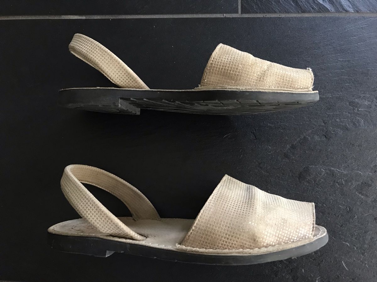 Damenschuhe: Menorca Sandalen beige-perlmuttfarben, Gr. 37 – Gebraucht aus Bremgarten AG von Belana0 3