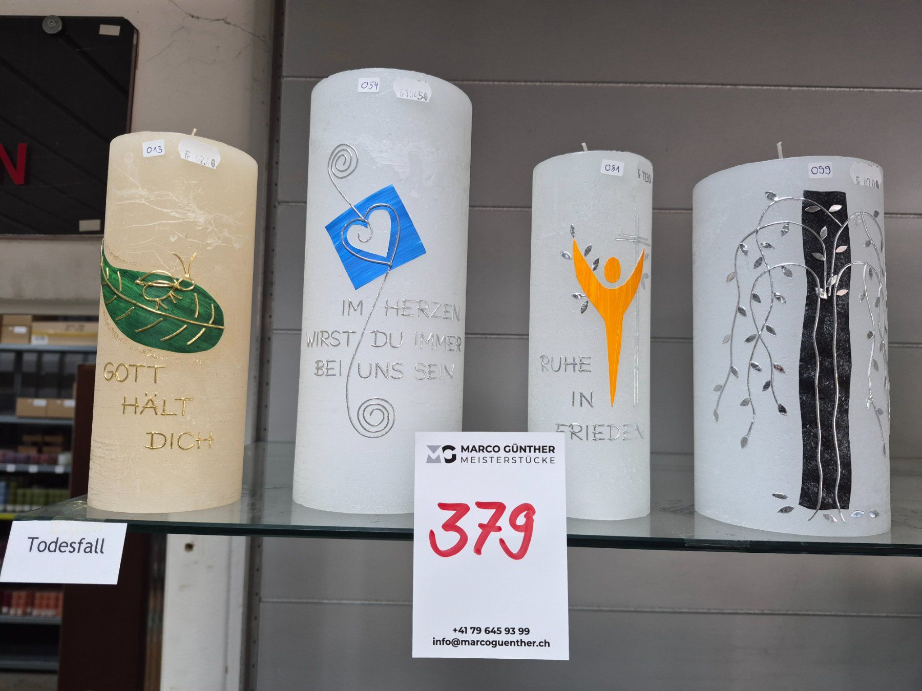 Candele: 379 Posten Kerzen handbemalt aus Liquidation – Nuovo (secondo la descrizione) da Derendingen venduto da Meisterstuecke