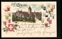 Litho Zürich, Teilansicht mit Landesmus