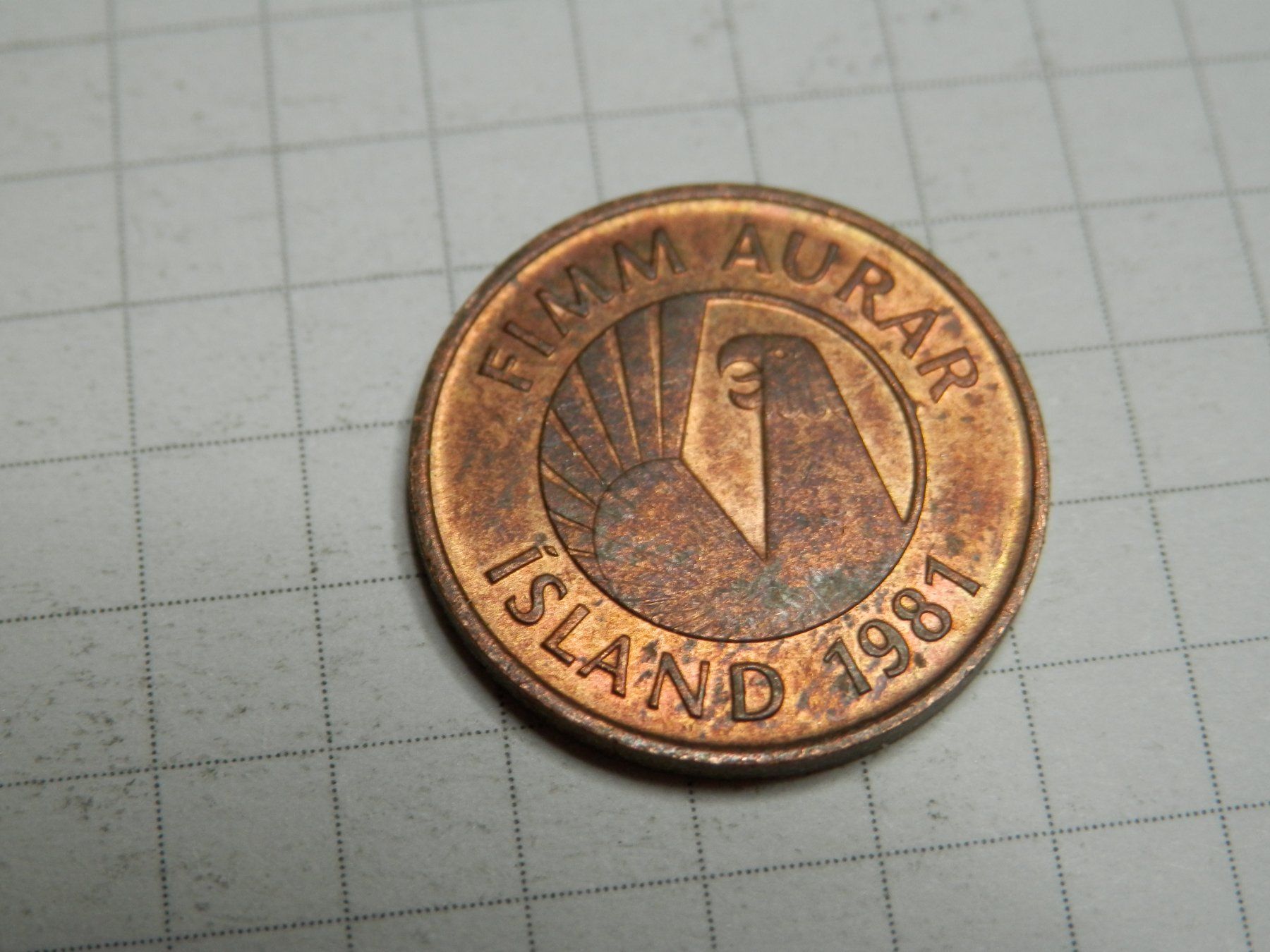 Tutti le monete: Island  5 Aurar, 1981 – Usato da Weiach venduto da weiach81 1