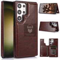 Schutzhülle Etui Leder Case für Samsung Galaxy S23 Ultra