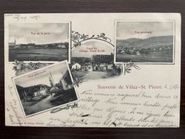 Souvenir de VILLAZ-SAINT-PIERRE 4 Bild, Poste, École