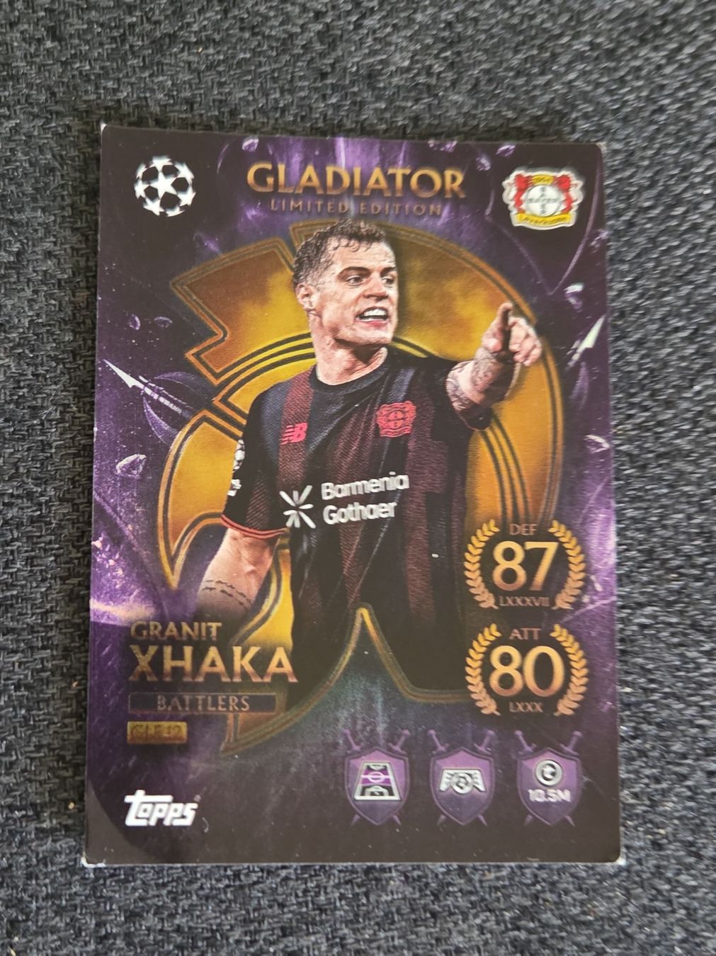 Topps Carte collezionabili: Trading Card Granit Xhaka Gladiator Limited Edition – Nuovo (secondo la descrizione) da Zürich venduto da tzg01