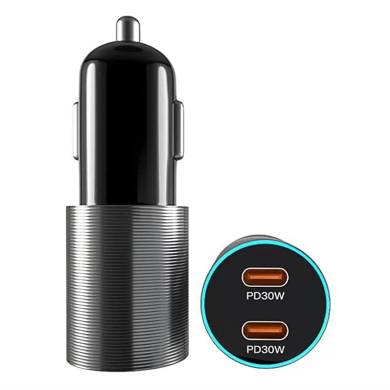 Ladegeräte: Chargeur voiture Double USB-C 30W – Neu und originalverpackt aus Renens VD von Accessoryworld