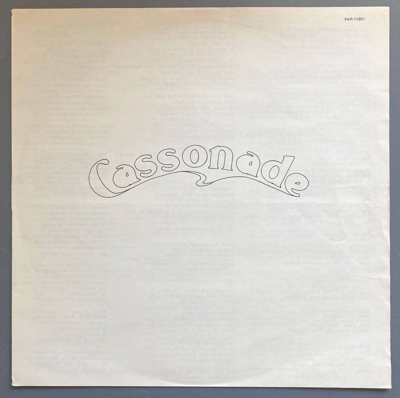 Dischi in vinile: CASSONADE - CASSONADE – Usato da Poliez-Pittet venduto da Newtown-Records 3