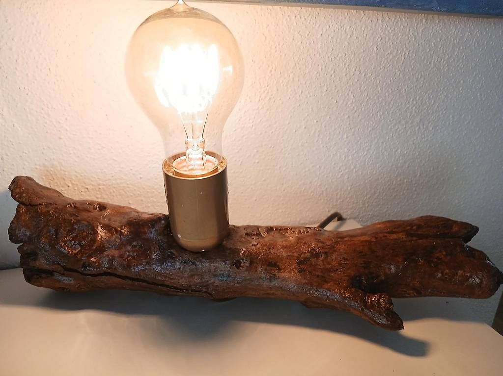 Lampade: Retro Dekolampe Holz – Nuovo (secondo la descrizione) da Luzern venduto da Brokiland 4