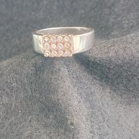 Silberring 925 mit Zirkonia Steinen, Grösse 17-18 mm💍