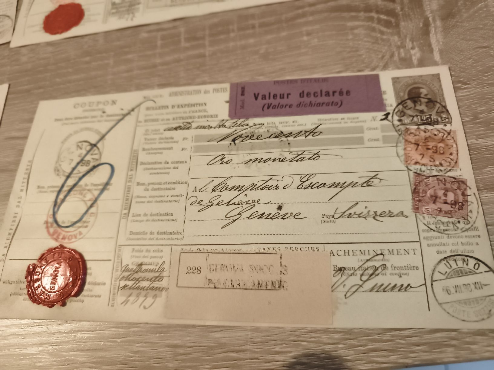 Alle Briefmarken: Ensemble de 7 documents anciens avec cachets et timbres – Gebraucht aus Prilly von jor_x27s 1