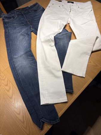 2 Jeans blau und weiss W29 L32