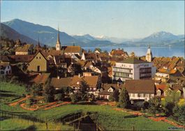 Zug und Alpen // Farbkarte Zugersee