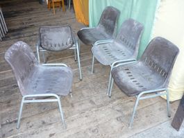 5 stapelbare Stühle Gartenstühle Terrassenstühle, H. Starke