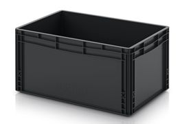 Stabile schwarze Aufbewahrungsbox, perfekt für den Frühli...