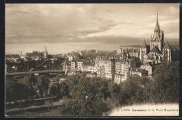 Lausanne, Panorama et le Pont Bessières