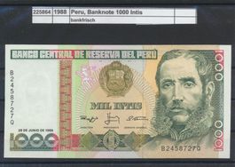 1988 Peru, "Banknote - 1000 Intis", bankfrisch