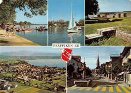 Gruss aus PFÄFFIKON ZH 1975, schöne antike Postkarte