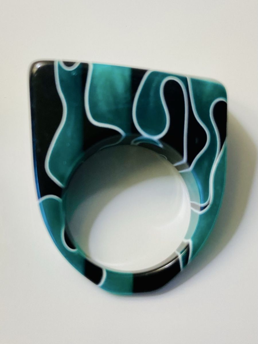 Ringe: Statement Ring, Acryl, Gr. 60 – Gebraucht aus Basel von elocin4791 1