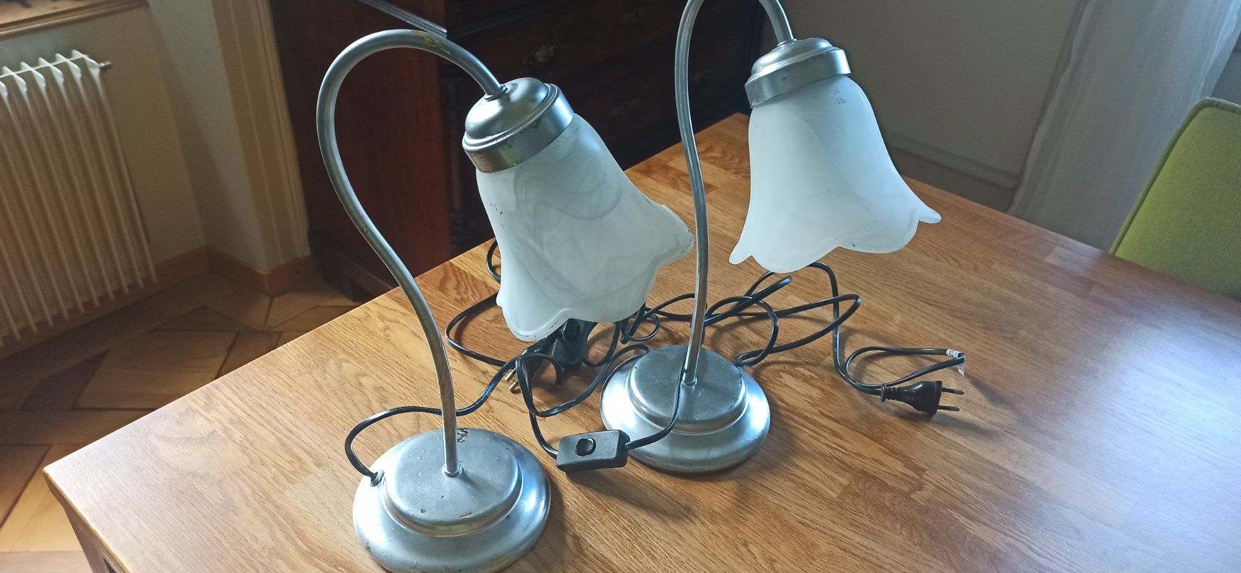 Comodini: Nachttischlampe Glas – Usato da Luzern venduto da Hherger 1