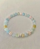 Edelstein Armband Morganit / Beryll mit Silber auf Mass
