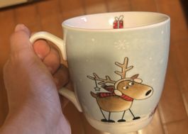 Tasse en céramique avec motif renne 