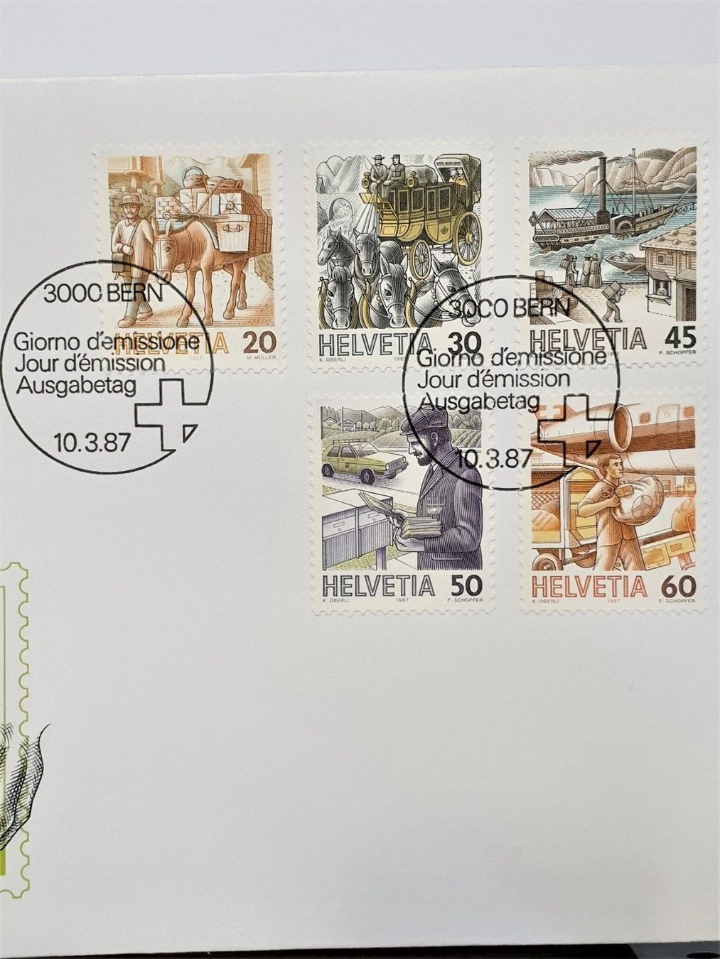 Tutti i francobolli: (155) 1986/1989 2 Kuvert Postbeförderung – Usato da Schwarzhäusern venduto da Inot3 6