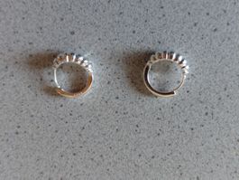 2 Creolen Ohrhänger 925 Silber. 1,2g