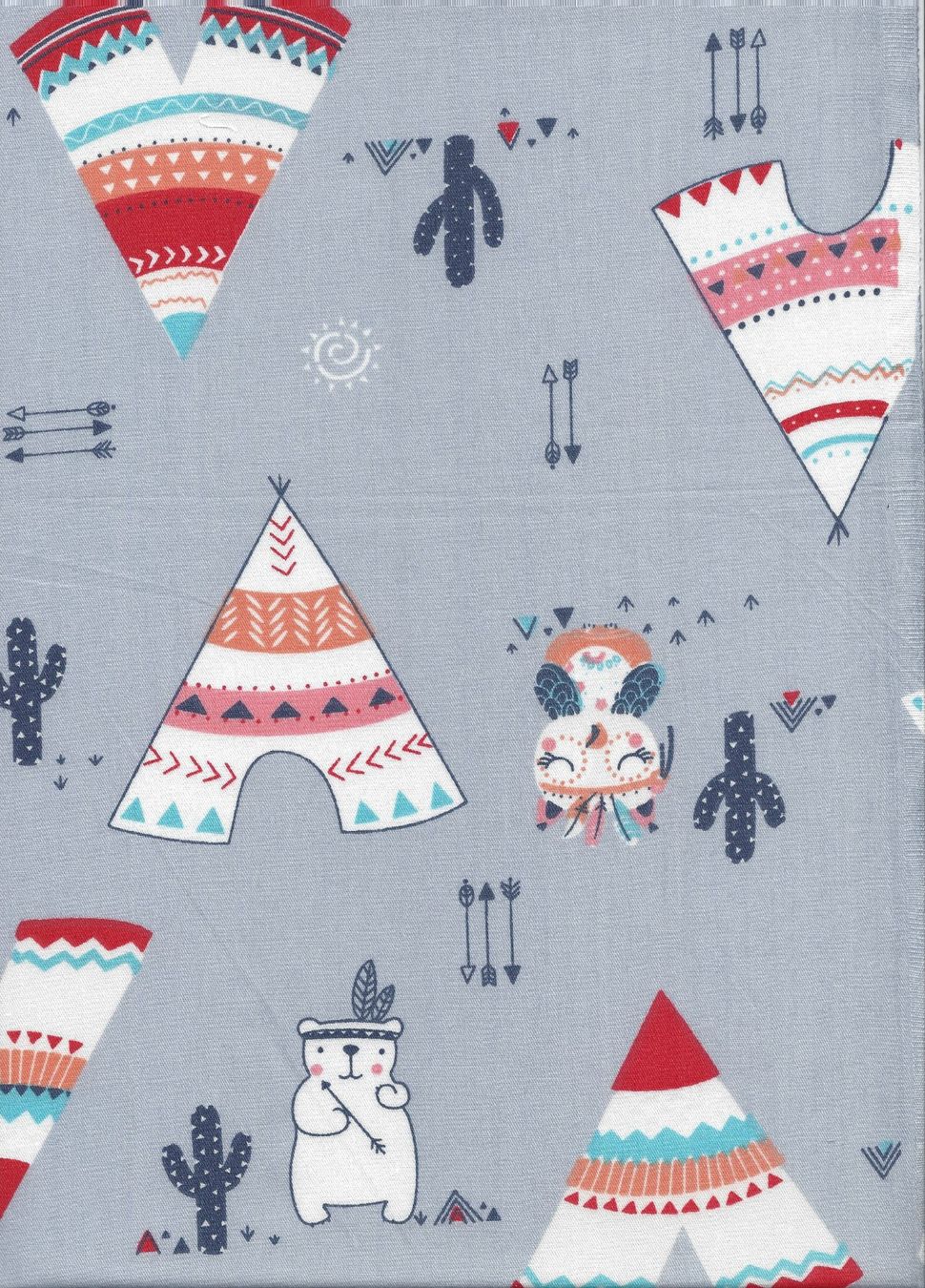 Tissus: Fat quarter/Coupon patchwork-couture Petits Indiens gris – Neuf avec emballage d'origine à Gland par san_xz5j 3