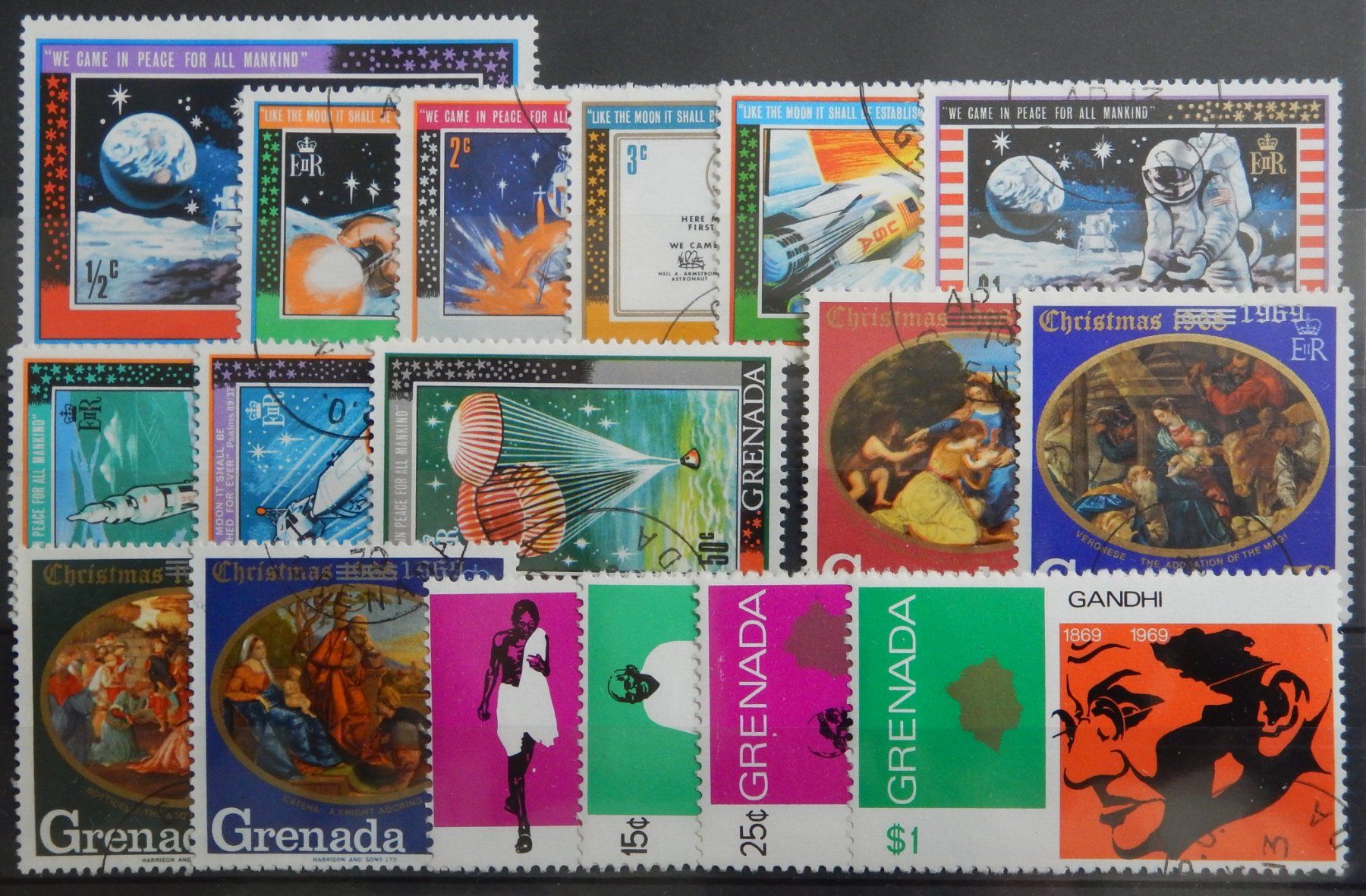 Alle Briefmarken: Grenada British Kat. 319-335 gest. 1969 – Gebraucht aus Zürich von Muehlekauf