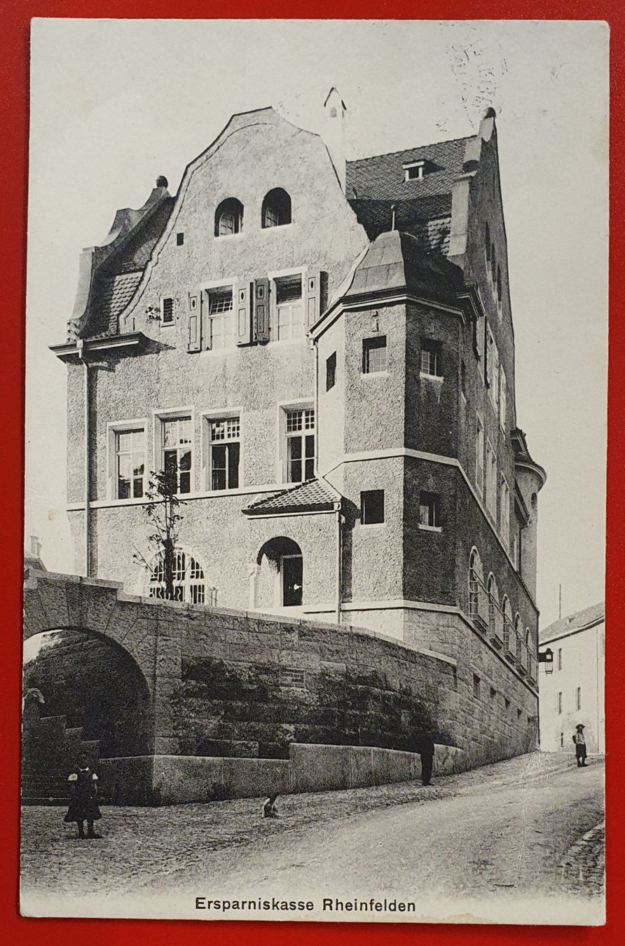 Cartoline postali: Rheinfelden 1915 - Ersparniskasse – Usato da Kreuzlingen venduto da Rschweiz1