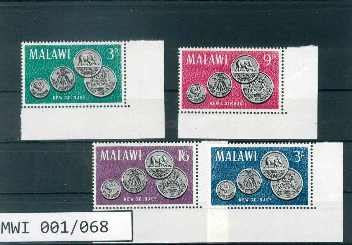 Alle Briefmarken: MALAWI 4 BRIEFMARKEN MÜNZEN – Neu (gemäss Beschreibung) aus Marly von Stampfinder