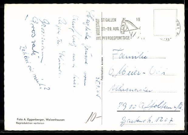 Cartoline postali: Wolfhalden /App., Ortsansicht mit Bodens – Usato da Berlin venduto da bartko-reher 1