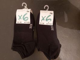 12 Paar Socken schwarz uni Gr. 35-38