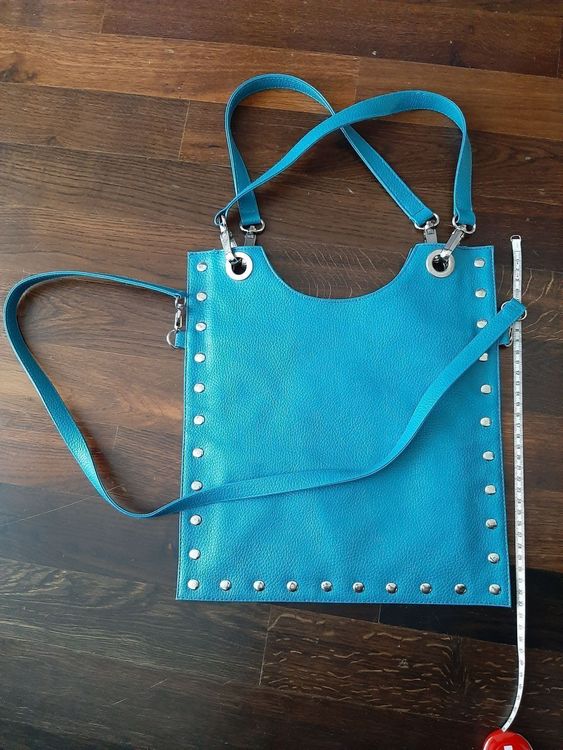 Girly Handbags Umhängetasche Aus Echtem Leder Mit Nieten - Verstellbarer Gurt